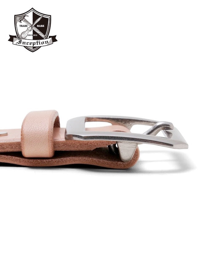 Thick Saddle Leather Garrison Belt - Vegetable Tanned - Tan