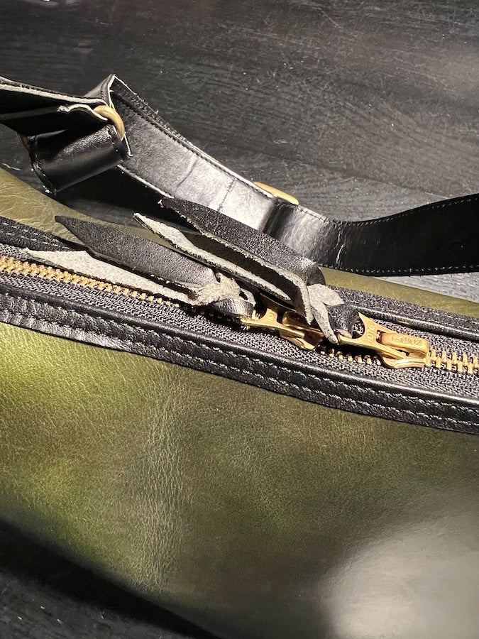 Chromexcel Leather BANANA BAG - Olive