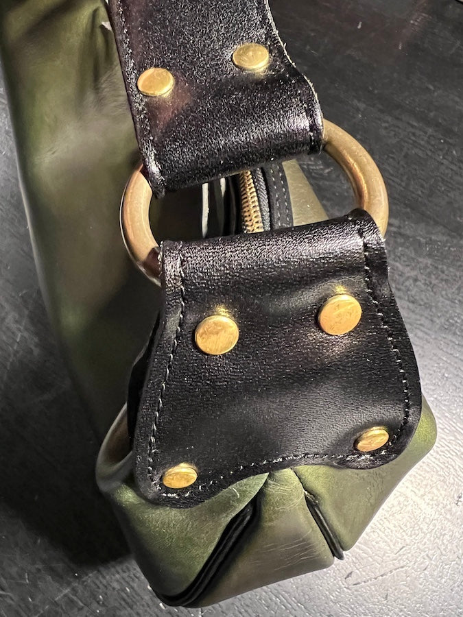 Chromexcel Leather BANANA BAG - Olive