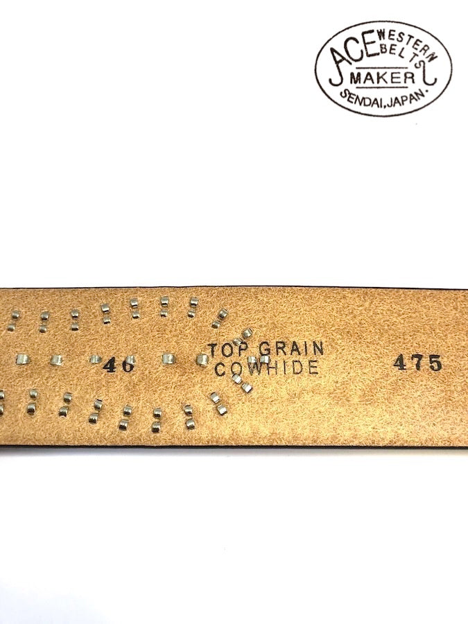 ACE WESTERN BELTS ★ Style No.180H with 50's Jewels ★ Handmade Vintage Reproduction Studded Jeweled Cowboy Western Belt - Black