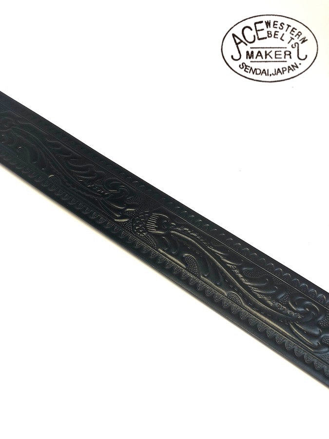 ACE WESTERN BELTS ★ Style No.900B ★ Handmade Vintage Reproduction Cowboy Western Belt - Black