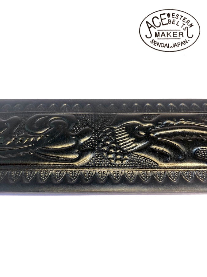 ACE WESTERN BELTS ★ Style No.900B ★ Handmade Vintage Reproduction Cowboy Western Belt - Black