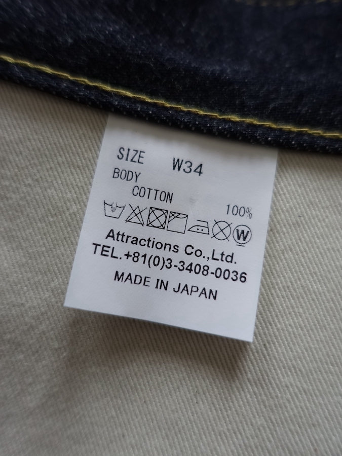 WEARMASTERS by Attractions - Lot.100 Denim Pants - 13.7oz Raw Selvedge Denim - Regular Straight