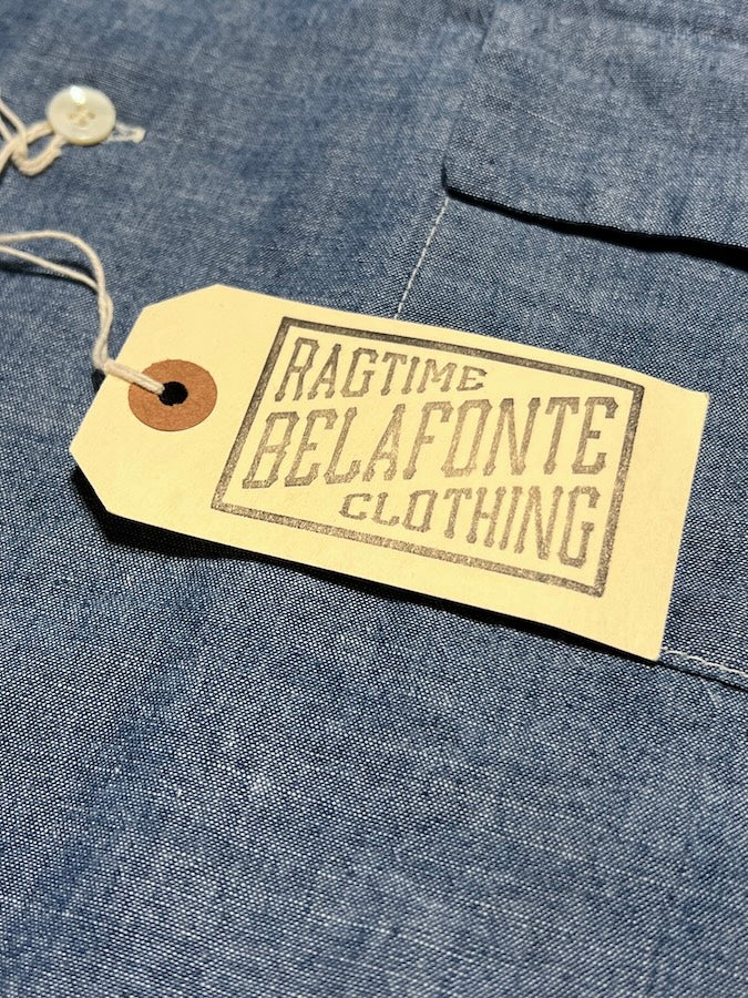 OPEN COLLAR SQUARE FLAP POCKET SHIRT