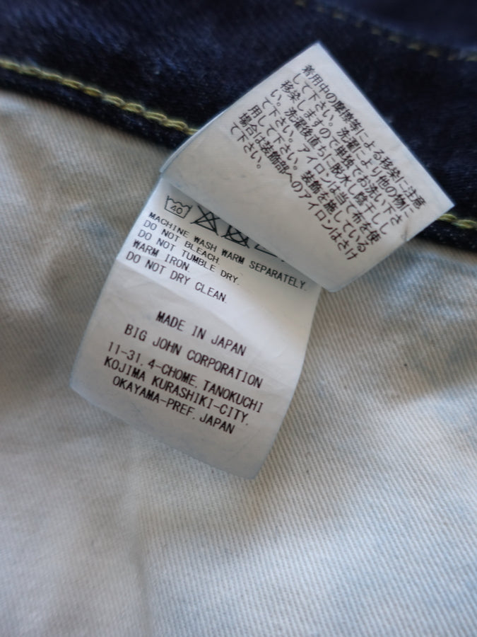 BIG JOHN - M106G (000A) - Extremely Heavy 23oz Selvedge Denim - "TOUGH JEANS" Slim Fit