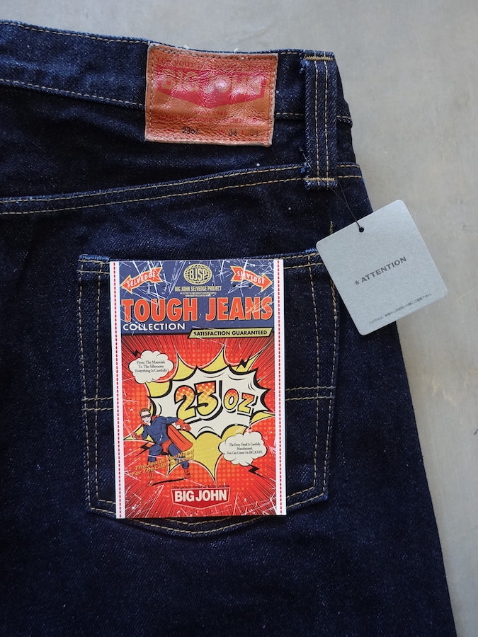 BIG JOHN - M106G (000A) - Extremely Heavy 23oz Selvedge Denim - "TOUGH JEANS" Slim Fit