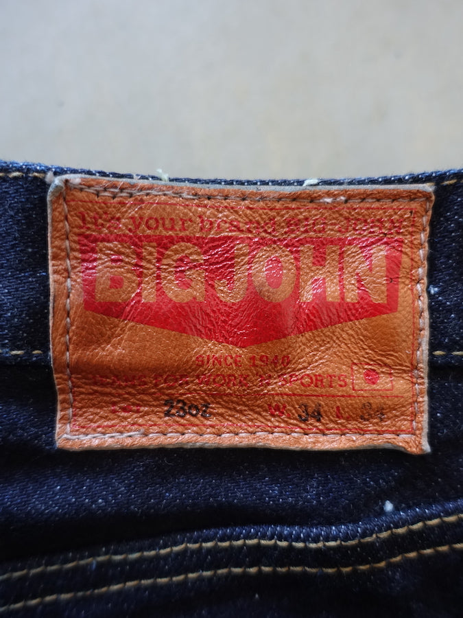 BIG JOHN - M106G (000A) - Extremely Heavy 23oz Selvedge Denim - "TOUGH JEANS" Slim Fit