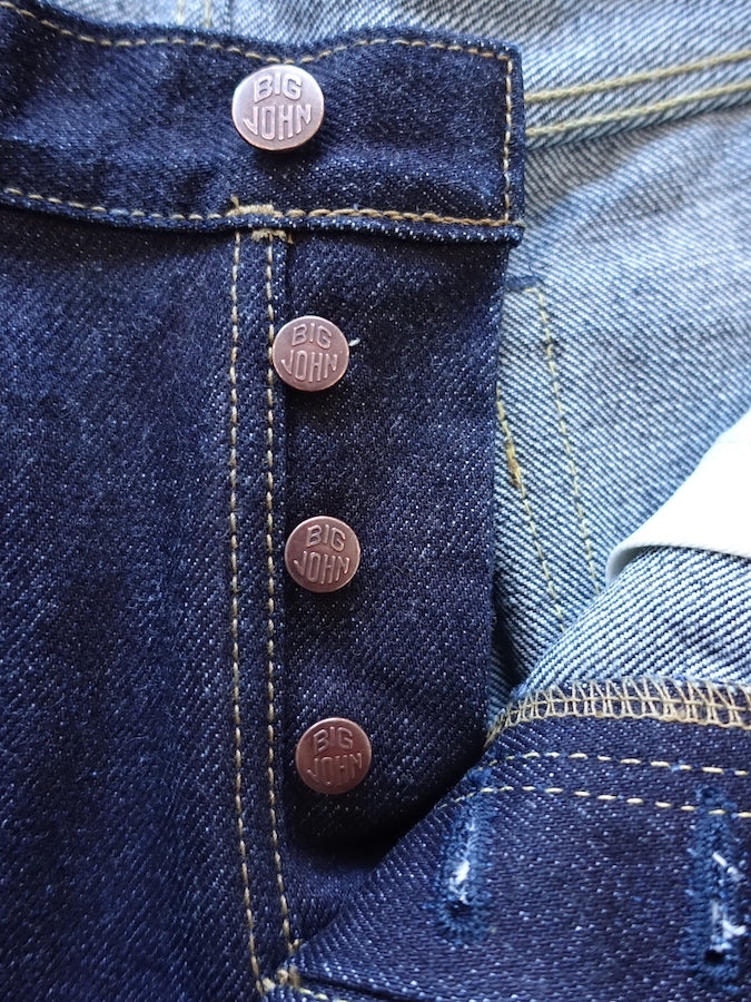 BIG JOHN - M106G (000A) - Extremely Heavy 23oz Selvedge Denim - "TOUGH JEANS" Slim Fit
