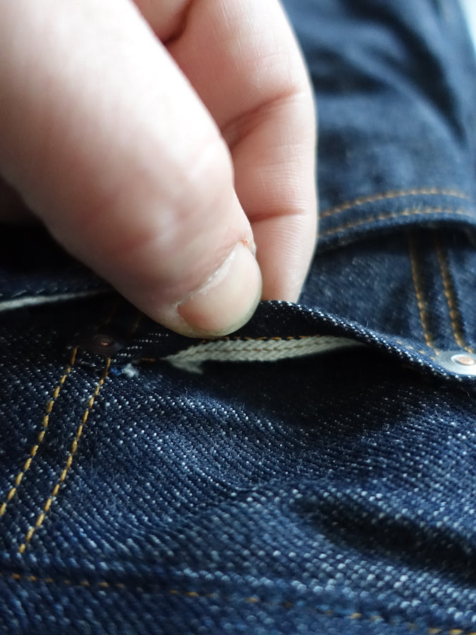 BIG JOHN - R008 (000W) - FLAGSHIP MODEL "RARE" - 15.5oz SAKAMOTO Selvedge Denim - Straight