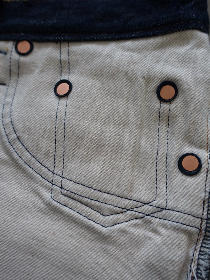 BIG JOHN - R008 (000W) - FLAGSHIP MODEL "RARE" - 15.5oz SAKAMOTO Selvedge Denim - Straight