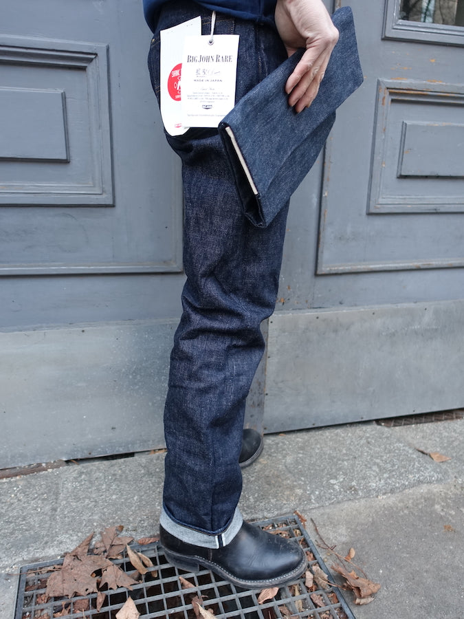 BIG JOHN - R008 (000W) - FLAGSHIP MODEL "RARE" - 15.5oz SAKAMOTO Selvedge Denim - Straight