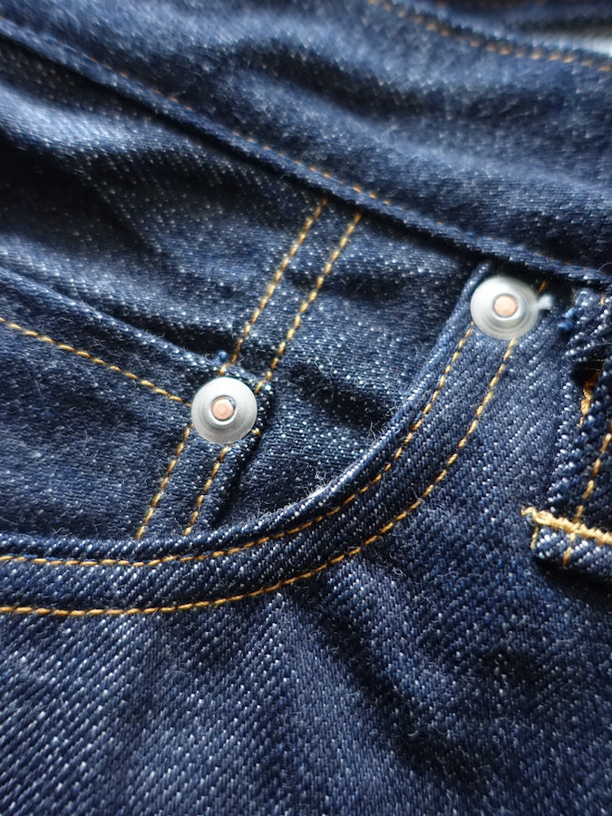 BIG JOHN - R008 (000W) - FLAGSHIP MODEL "RARE" - 15.5oz SAKAMOTO Selvedge Denim - Straight