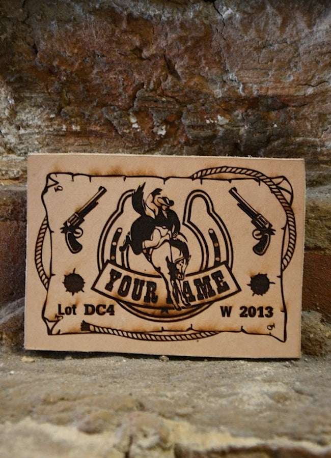 Custom Leather Patch *** Cowboy ***