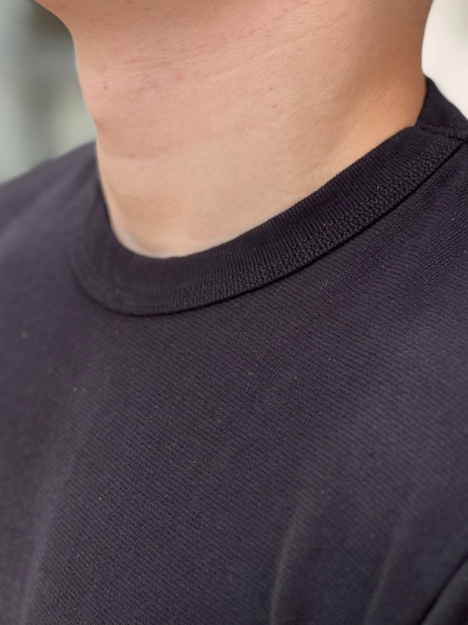 1930s Vintage Structure - 8.5oz Loopwheeled T-Shirt - Black