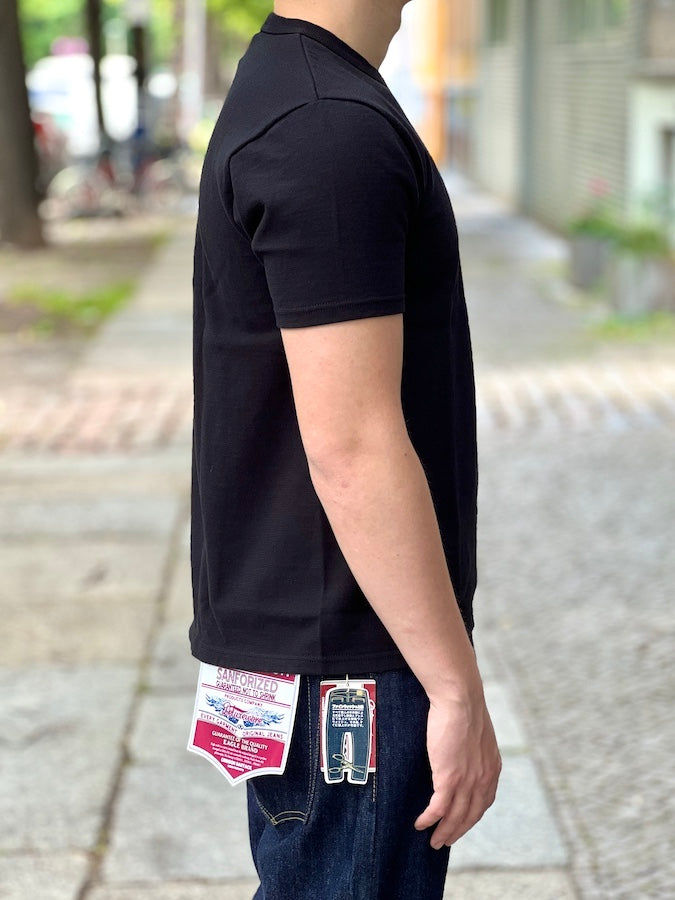 1930s Vintage Structure - 8.5oz Loopwheeled T-Shirt - Black
