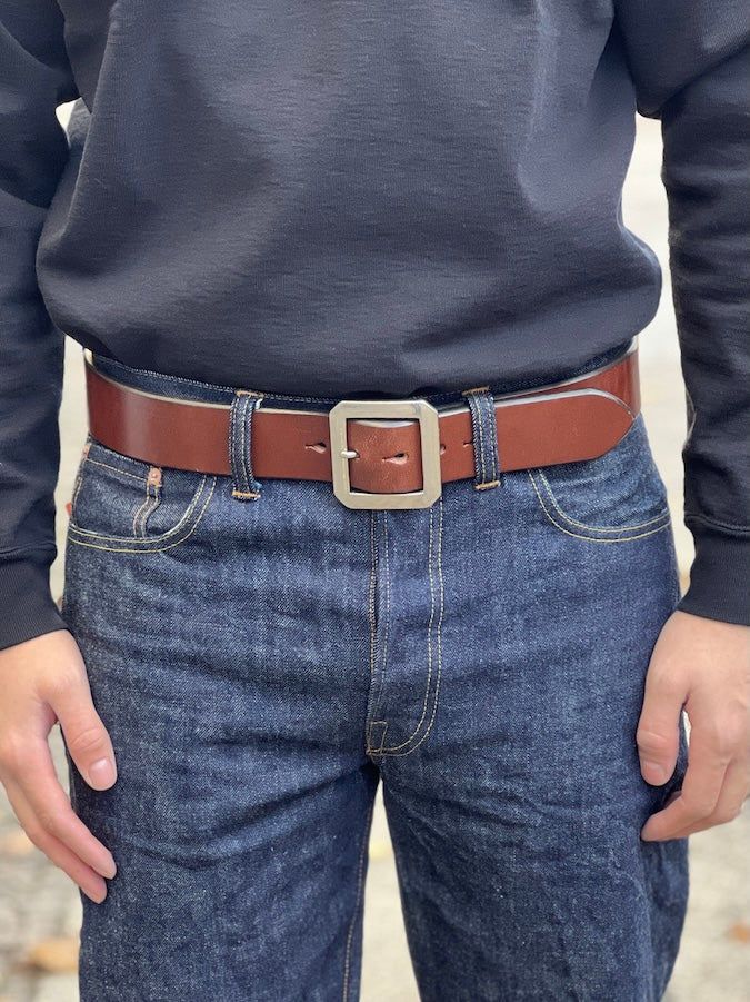 DC4 - original belt - Super Thick Brown Saddle Leather !