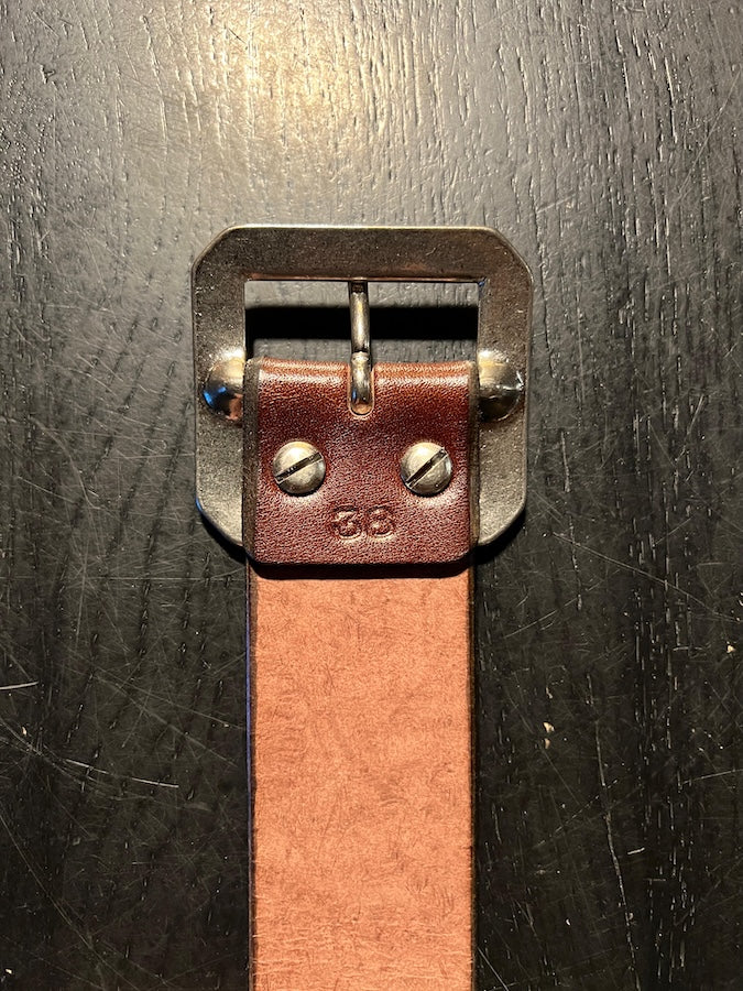 DC4 - original belt - Super Thick Brown Saddle Leather !
