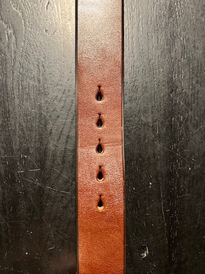 DC4 - original belt - Super Thick Brown Saddle Leather !