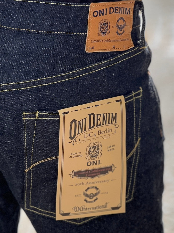 DC4 x ONI Denim "20th Anniversary" Limited Collaboration - 16.5oz Natural Indigo Denim - Lot.244 Custom Straight