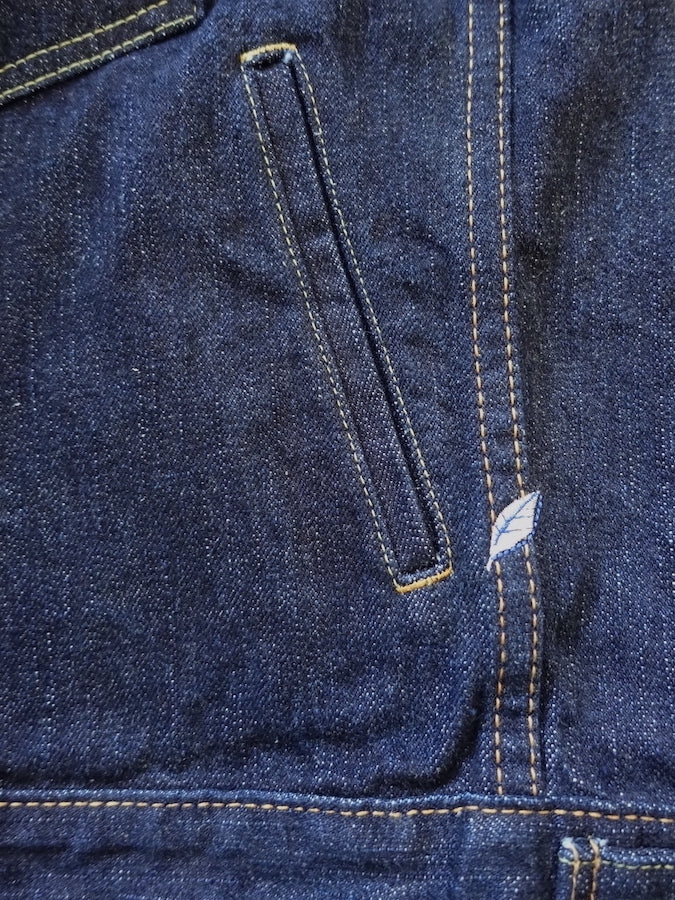 DC4 x Pure Blue Japan - * Limited Collaboration Jacket * - 925 STERLING SILVER plated Buttons - 2nd Type - 16.5oz Slub Denim