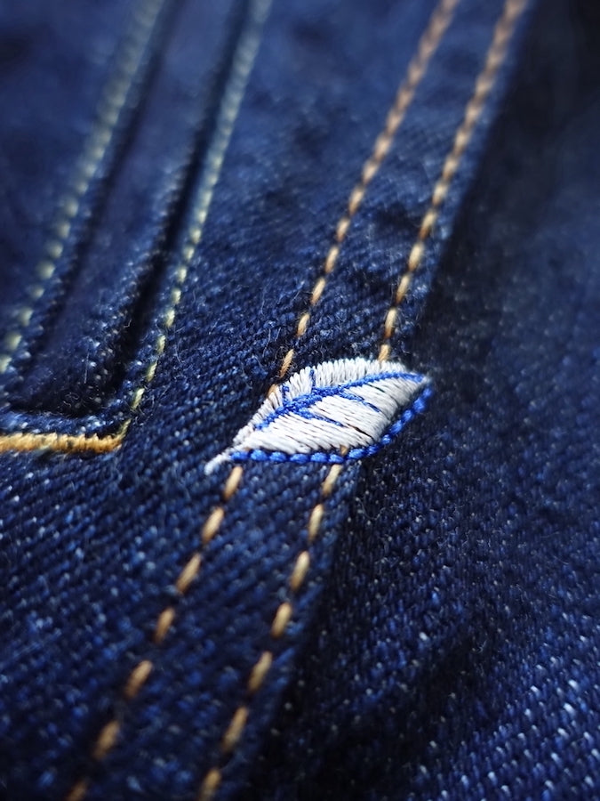 DC4 x Pure Blue Japan - * Limited Collaboration Jacket * - 925 STERLING SILVER plated Buttons - 2nd Type - 16.5oz Slub Denim