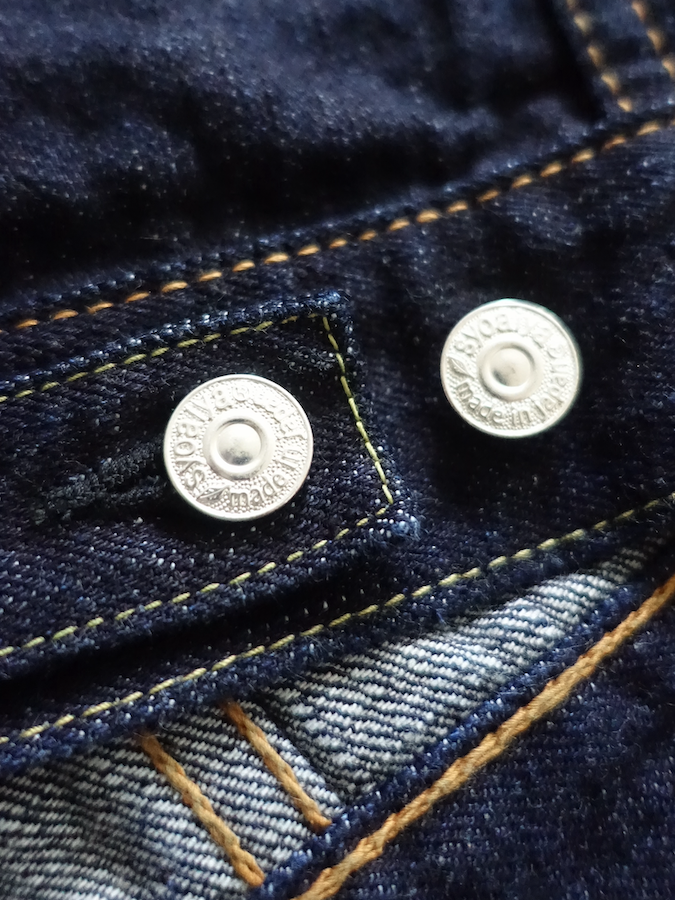 DC4 x Pure Blue Japan - * Limited Collaboration Jacket * - 925 STERLING SILVER plated Buttons - 2nd Type - 16.5oz Slub Denim