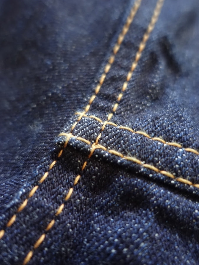 DC4 x Pure Blue Japan - * Limited Collaboration Jacket * - 925 STERLING SILVER plated Buttons - 2nd Type - 16.5oz Slub Denim