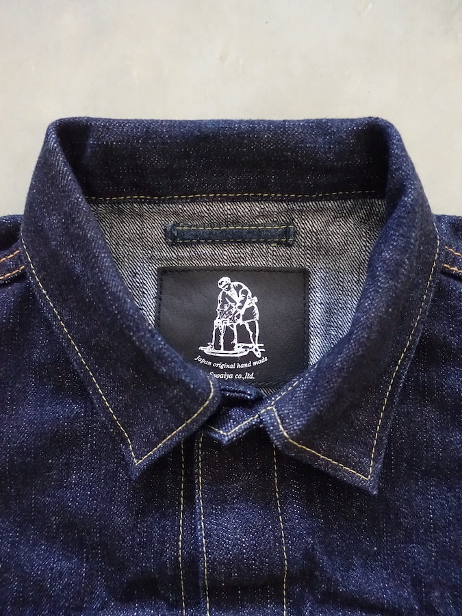 DC4 x Pure Blue Japan - * Limited Collaboration Jacket * - 925 STERLING SILVER plated Buttons - 2nd Type - 16.5oz Slub Denim