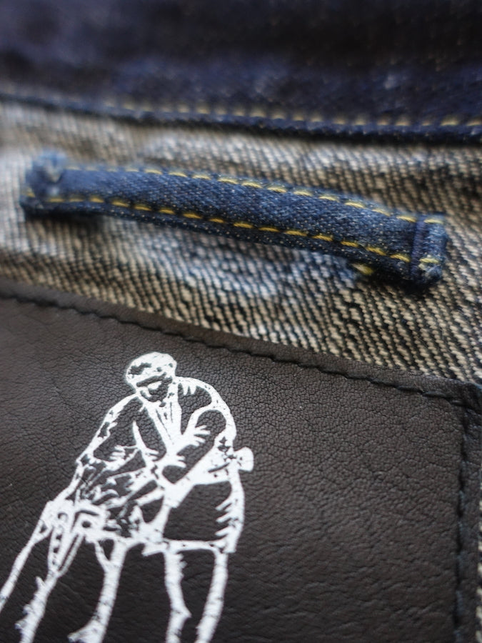 DC4 x Pure Blue Japan - * Limited Collaboration Jacket * - 925 STERLING SILVER plated Buttons - 2nd Type - 16.5oz Slub Denim