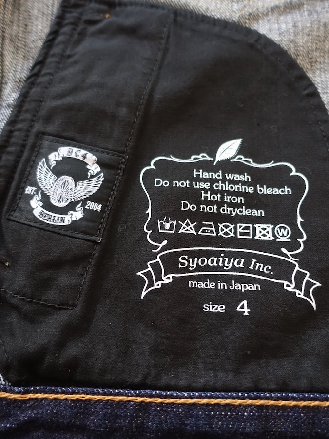 DC4 x Pure Blue Japan - * Limited Collaboration Jacket * - 925 STERLING SILVER plated Buttons - 2nd Type - 16.5oz Slub Denim