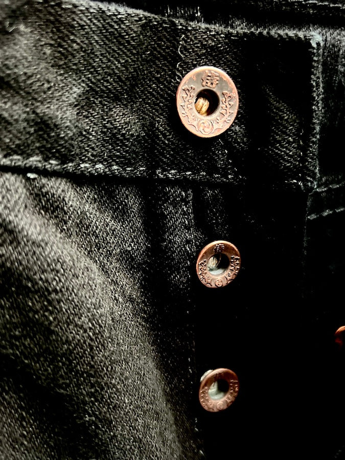 Super Limited Collaboration Jeans - 17oz BLACK x BLACK Selvedge Denim - Straight Cut