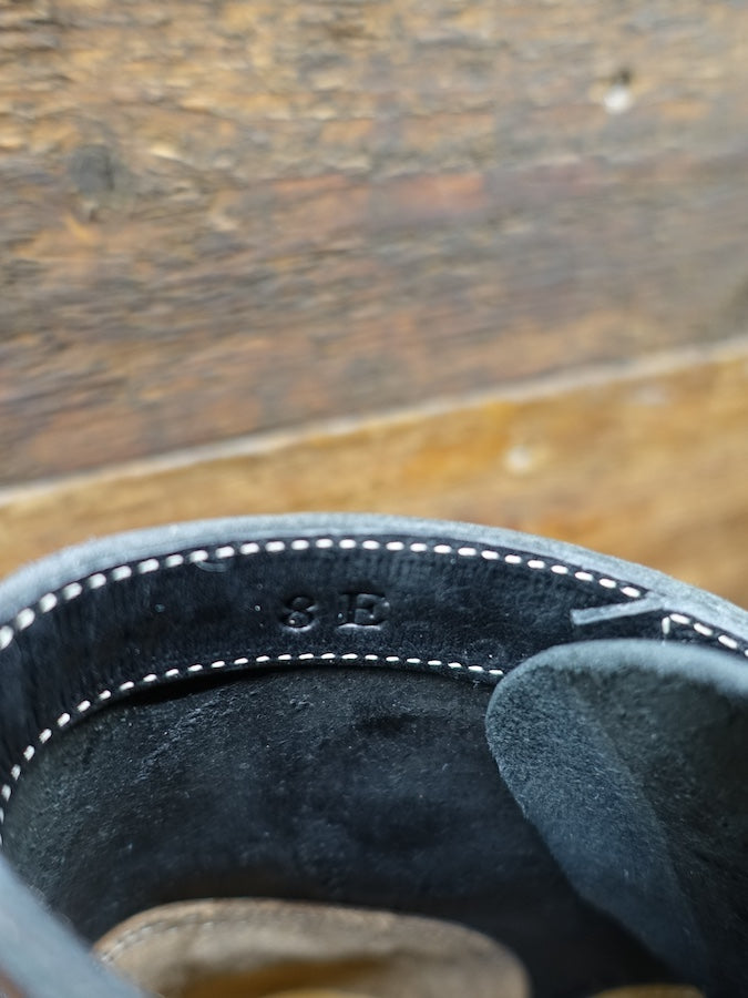 BONEAKERS LINE - SW6 Boots - Black OILED SCRATCH Leather - 6 inch Height