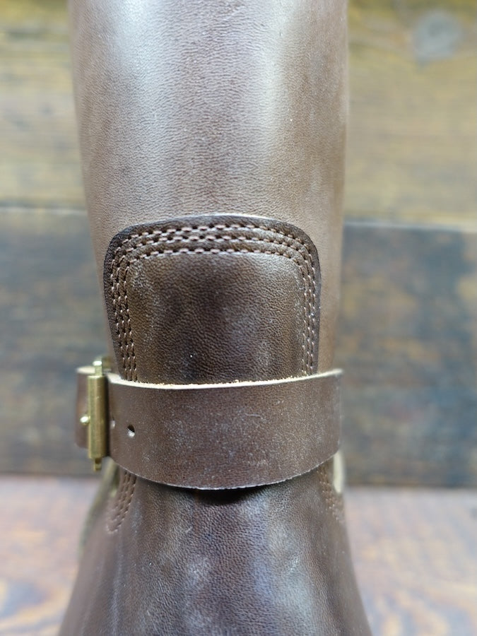 DC4 x ZERROWS x DR.SOLE originals - CUSTOM - TYPE ONE Engineer Boots - Brown Premium HORSEBUTT Leather