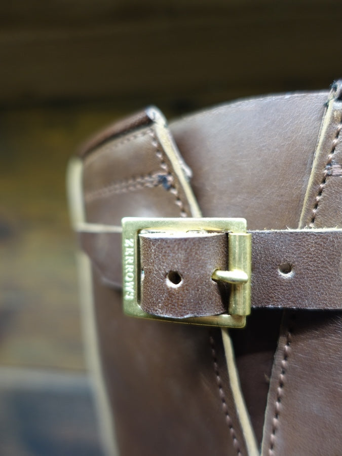 DC4 x ZERROWS x DR.SOLE originals - CUSTOM - TYPE ONE Engineer Boots - Brown Premium HORSEBUTT Leather