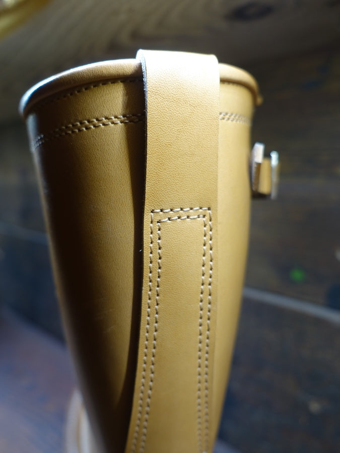 DC4 x ZERROWS x DR.SOLE originals - CUSTOM - TYPE ONE Engineer Boots - Tan Premium HORSEBUTT Leather