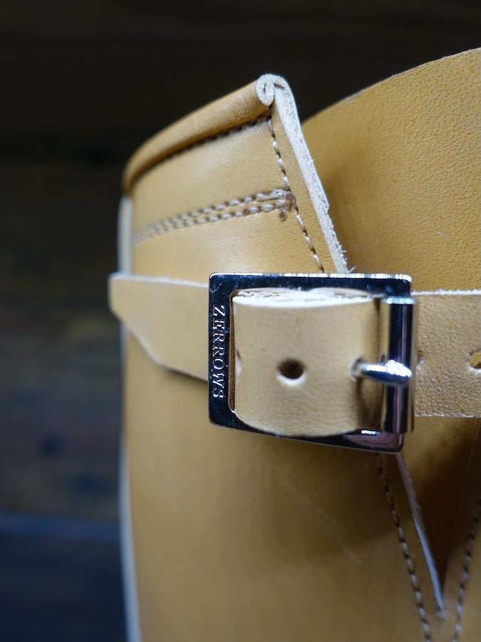 DC4 x ZERROWS x DR.SOLE originals - CUSTOM - TYPE ONE Engineer Boots - Tan Premium HORSEBUTT Leather