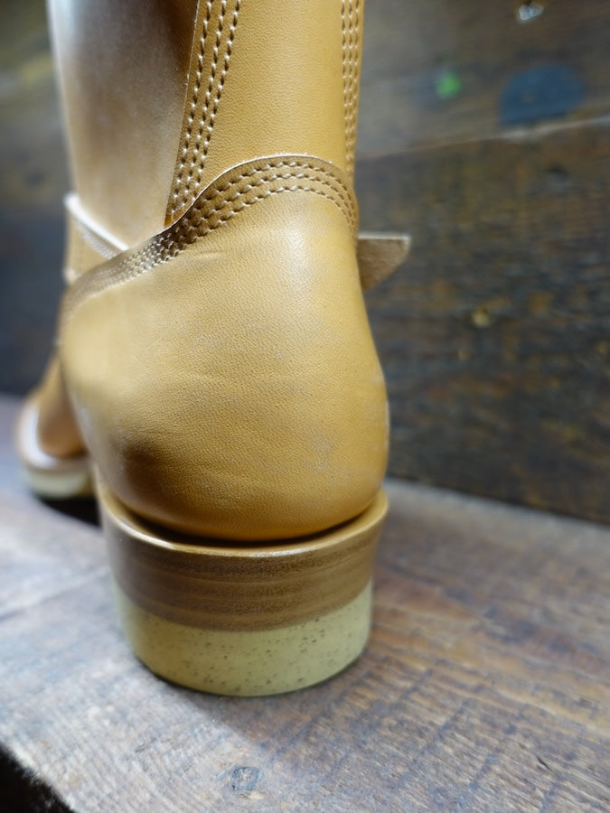 DC4 x ZERROWS x DR.SOLE originals - CUSTOM - TYPE ONE Engineer Boots - Tan Premium HORSEBUTT Leather