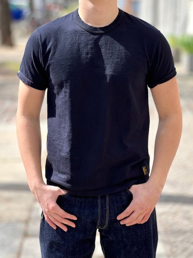 DELUXEWARE - DXT Series - 12.5oz Heavyweight Loopwheeled T-Shirt - BLACK - The fabric is produced in Wakayama - Sewn on vintage UNION SPECIAL 52800 machines