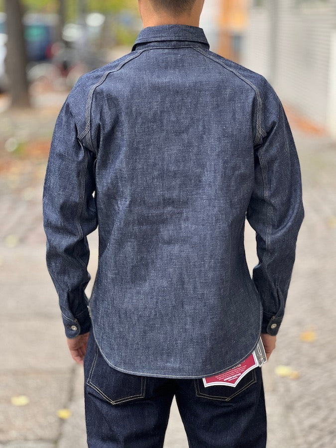 DELUXEWARE - 1940's Vintage Denim Shirt - 10.5oz Selvedge Denim - Company-owned production - 100% Memphis Cotton