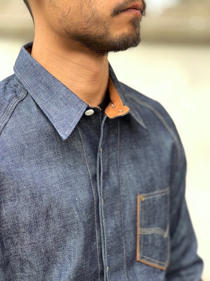 DELUXEWARE - 1940's Vintage Denim Shirt - 10.5oz Selvedge Denim - Company-owned production - 100% Memphis Cotton