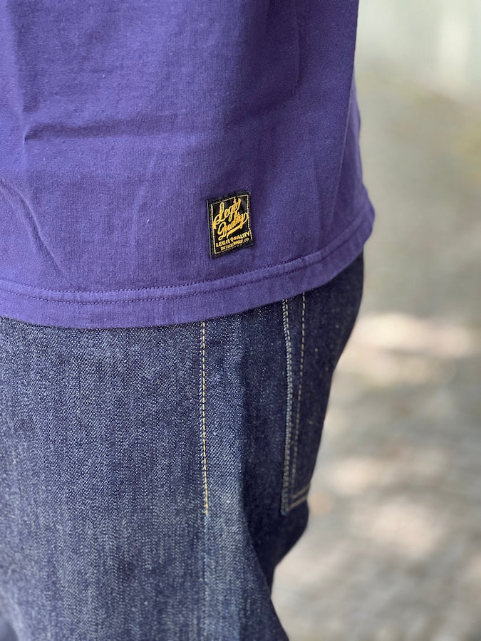 DELUXEWARE - MT Series - 7.5oz Lightweight Loopwheeled T-Shirt - FOOT.BLUE - The fabric is produced in Wakayama - Sewn on vintage UNION SPECIAL 52800 machines