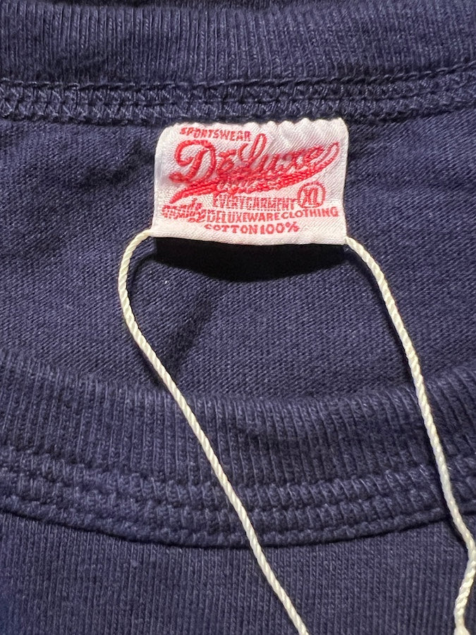 DELUXEWARE - MT Series - 7.5oz Lightweight Loopwheeled T-Shirt - FOOT.BLUE - The fabric is produced in Wakayama - Sewn on vintage UNION SPECIAL 52800 machines