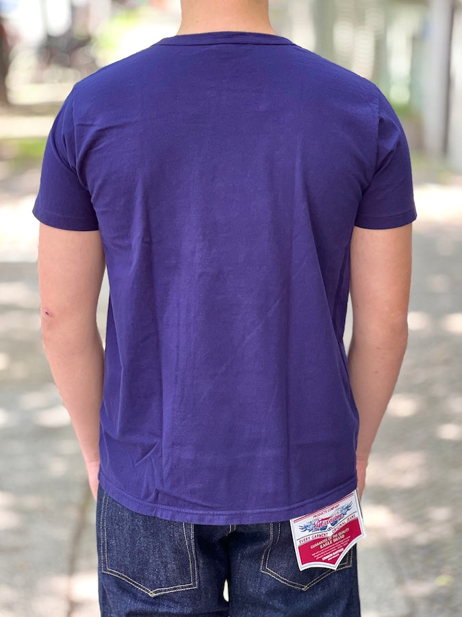 DELUXEWARE - MT Series - 7.5oz Lightweight Loopwheeled T-Shirt - FOOT.BLUE - The fabric is produced in Wakayama - Sewn on vintage UNION SPECIAL 52800 machines