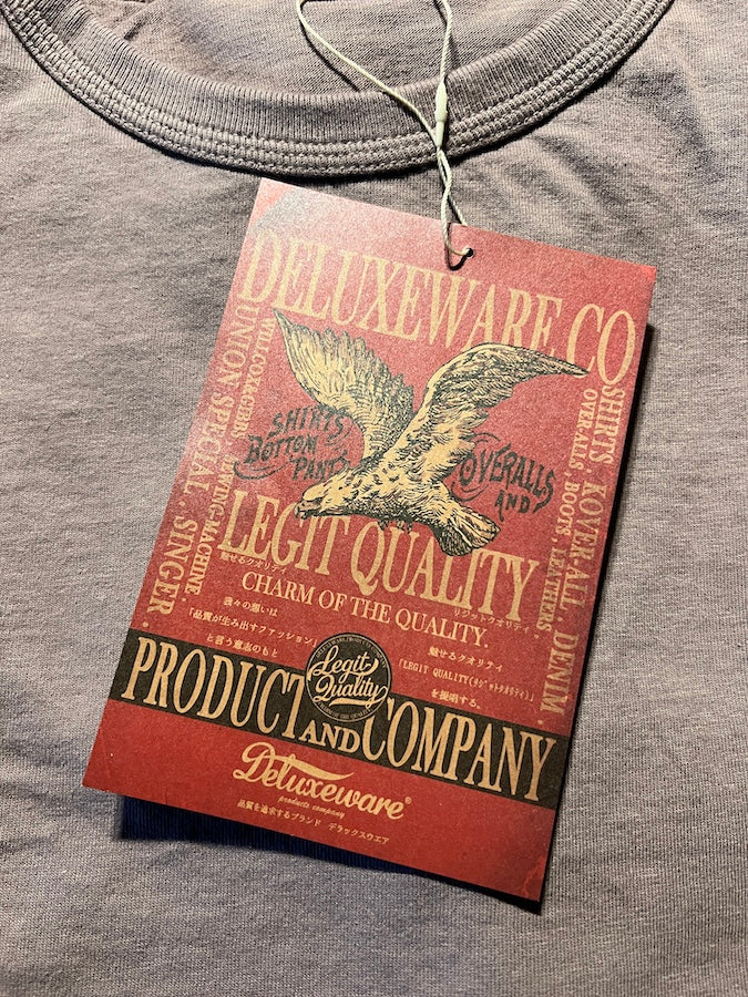 DELUXEWARE - MT Series - 7.5oz Lightweight Loopwheeled T-Shirt - SCR.PUR - The fabric is produced in Wakayama - Sewn on vintage UNION SPECIAL 52800 machines
