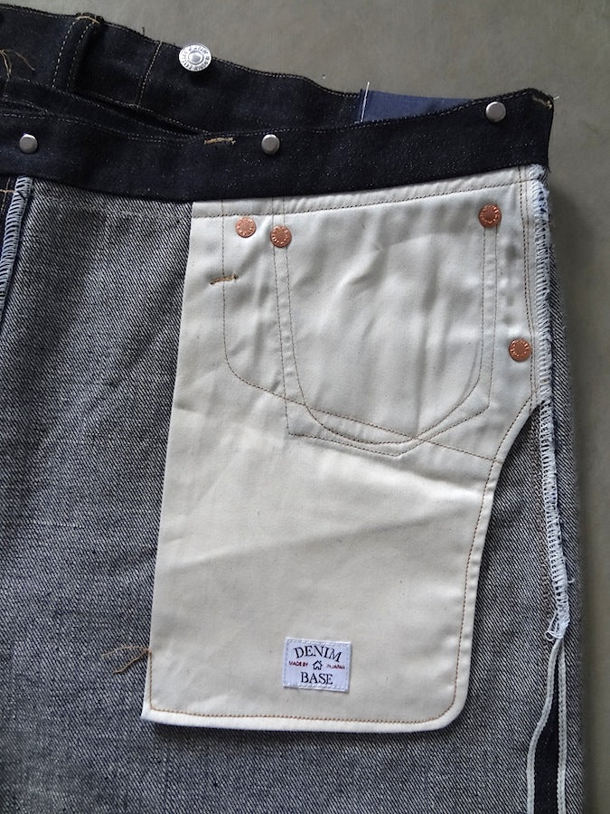 Denim Bridge - BR02 SA 02 - 14oz Selvedge Denim - S ANTIQUE - Cinch Back & Suspender Buttons - "Custom Model for DC4"