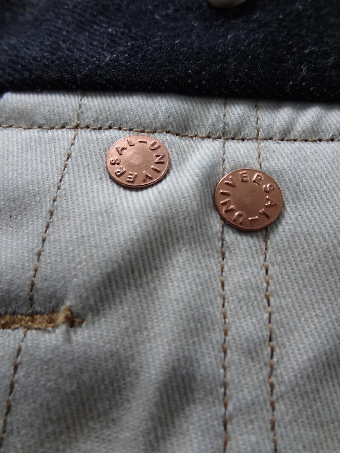 Denim Bridge - BR02 SA 02 - 14oz Selvedge Denim - S ANTIQUE - Cinch Back & Suspender Buttons - "Custom Model for DC4"