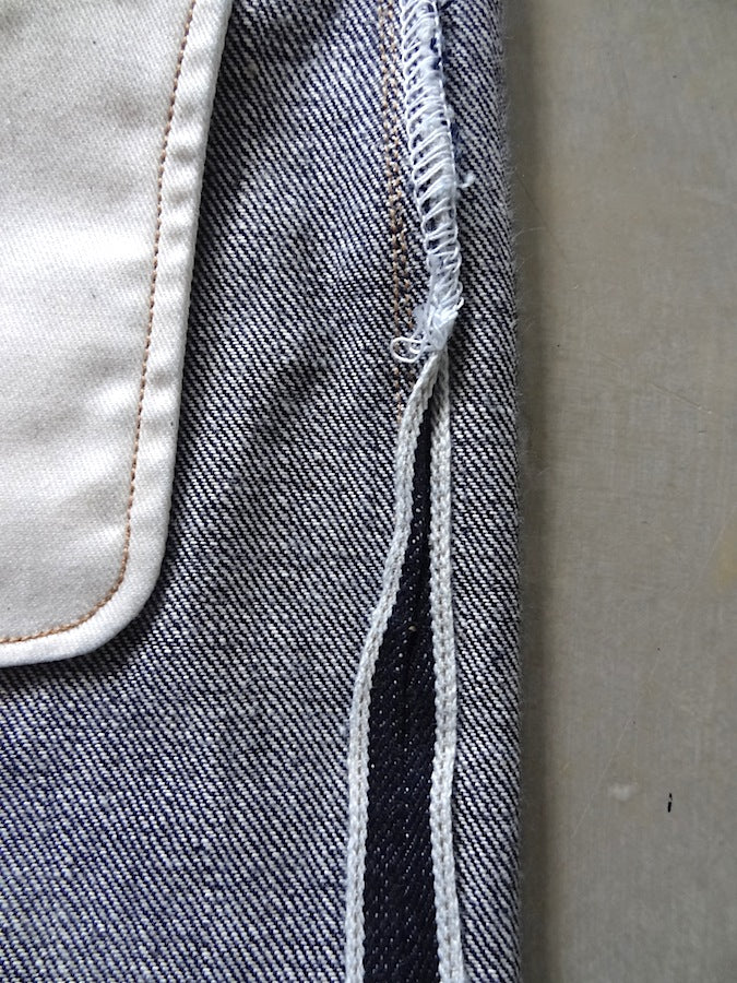 Denim Bridge - BR02 SA 02 - 14oz Selvedge Denim - S ANTIQUE - Cinch Back & Suspender Buttons - "Custom Model for DC4"