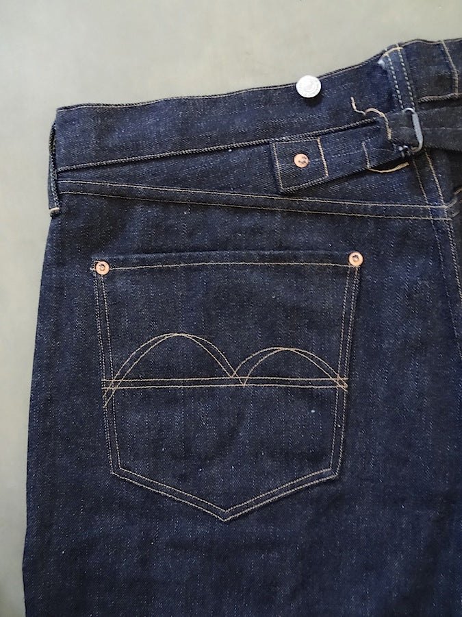 Denim Bridge - BR02 SA 02 - 14oz Selvedge Denim - S ANTIQUE - Cinch Back & Suspender Buttons - "Custom Model for DC4"