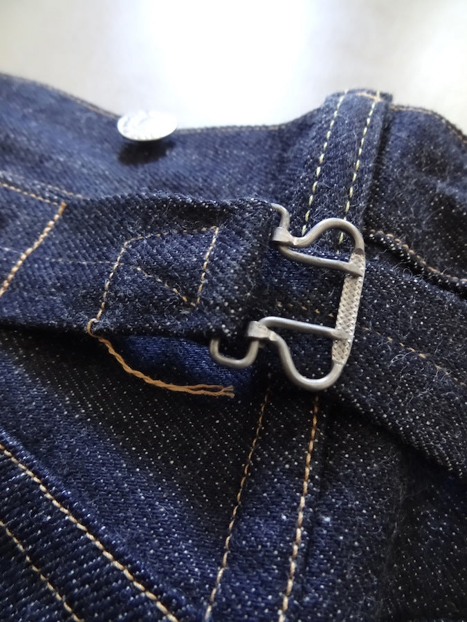 Denim Bridge - BR02 SA 02 - 14oz Selvedge Denim - S ANTIQUE - Cinch Back & Suspender Buttons - "Custom Model for DC4"