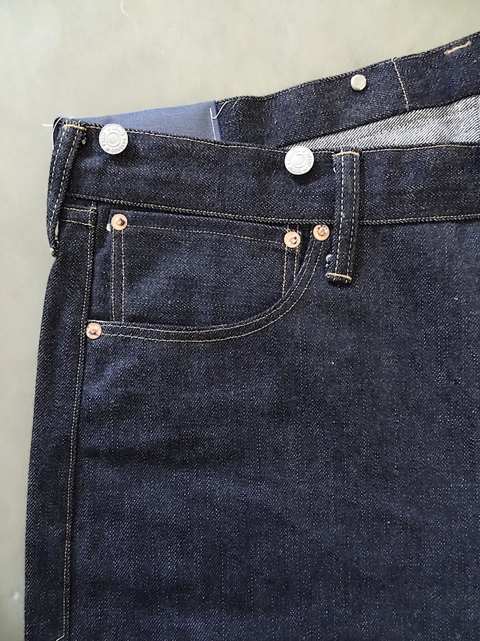 Denim Bridge - BR02 SA 02 - 14oz Selvedge Denim - S ANTIQUE - Cinch Back & Suspender Buttons - "Custom Model for DC4"